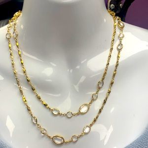 Vintage Swarovski Crystal Necklace 🦋 Swan Signed Hangtag 🦋 BEAUTIFUL DESIGN 💕